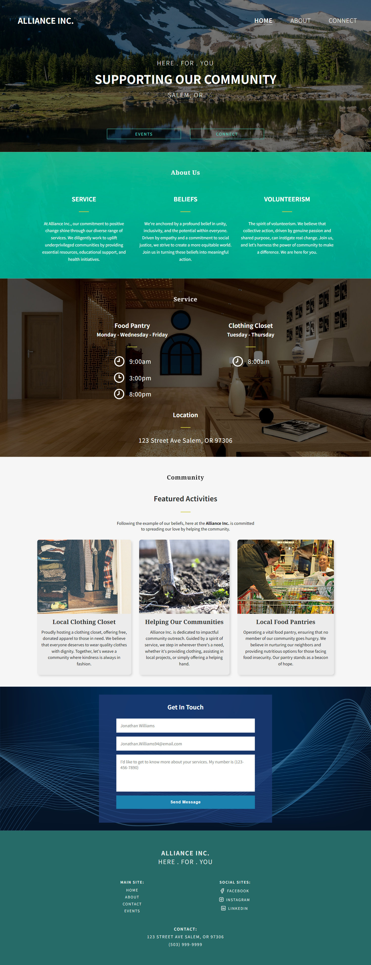 Alliance Inc created by Codex Web Design in Salem, Oregon